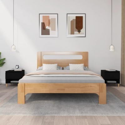 vidaXL Noptiere, 2 buc., negru, 50x46x50 cm, lemn prelucrat 819535 foto