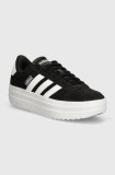 adidas sneakers din piele &icirc;ntoarsă Vl Court culoarea negru, IH9995
