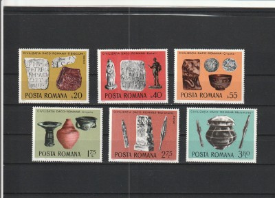 ROMANIA 1976 LP 908 LP 909 LP 910 ARHEOLOGIE DACO-ROMANA SERIE+COLITE MNH NEST foto