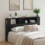 VidaXL Cabinet cu Tăblie &icirc;n Stejar Negru - 180x18.5x102.5 cm