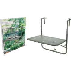 Masa suspendabila pentru balcon Ambiance , 60x43 cm, metal verde