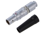 Conector circular MH CONNECTORS 4 pini tată 15A MHCP2B04PS90S