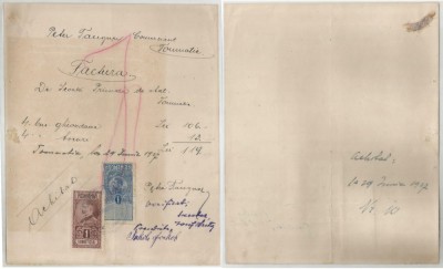 Romania, Peter Taugner, comerciant, Factura, Tomnatic, 1927 foto