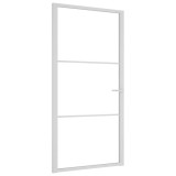 Usa de interior, 102,5x201,5 cm, alb, sticla ESG si aluminiu