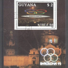 Guyana 1989 Sport, Olympics, perf. sheet, used T.172