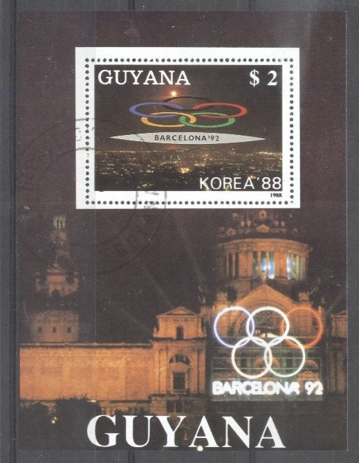 Guyana 1989 Sport, Olympics, perf. sheet, used T.172