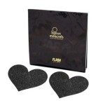 BIJOUX - INDISCRETS FLASH BLACK HEART NIPPLE CUTS, BIJOUX FLASH COLLECTION