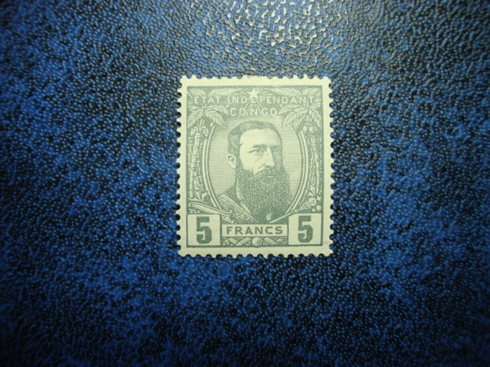 CONGO STAT INDEPENDENT 5FR 1887 MH BELGIA/COLONII