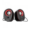 Boxe portabile Astrum SU115 2.0, 3W, Negru/Rosu - Compatibile PC, Laptop, Telefon