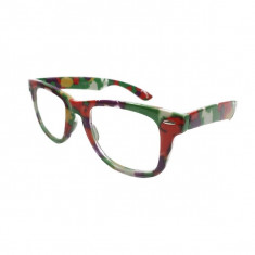 OCHELARI WAYFARER LENTILE TRANSPARENTE RAMA MODEL FLORAL foto