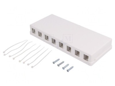Soclu RJ45 Keystone Alb Murale Mamă foto