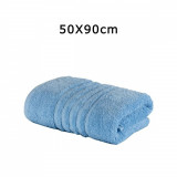 Prosop fata bumbac,50x90cm,550g mp,linii,bleu-G083