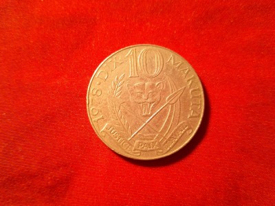 Moneda 10 makuta 1978 ZAIR ,Presedinte, d=2,8cm Cu-Ni , cal. F.Buna foto