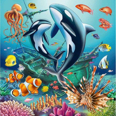 Ravensburger - Puzzle animale in lumea subacvatica 3x49 piese foto