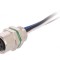 Conector M8 Mamă 4 Pini Montare pe Panou Cu Piuliță