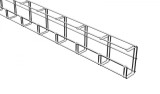 Canal cablu metalic 50x100mm tip G din sarma mesh galvanizat lungime 2m jgheab pentru trasee electrice, ARKYS