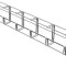 Canal cablu metalic 50x100mm tip G din sarma mesh galvanizat lungime 2m jgheab pentru trasee electrice