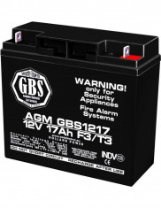 Acumulator, TED Electric GBS, 12V Sisteme Alarma, Dimensiuni 181 x 76 x 167 mm, Baterie 12V 17Ah F3 foto