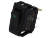 Rocker Switch SPST 16A 12VDC Neagră cu LED R13-205-DC