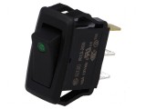 Rocker Switch SPST 16A 12VDC Neagră cu LED R13-205-DC