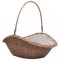 Cos pentru lemne de foc cu maner, natural, 60x44x55 cm, salcie