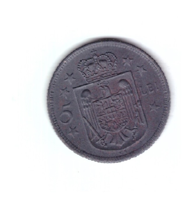 Moneda 5 lei 1930 KN, stare buna, innegrita, curata