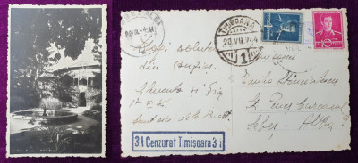 Carte Postala CIRCULATA - TIMBRATA anul 1944 CENZURAT - Timisoara- Baile Buzias foto