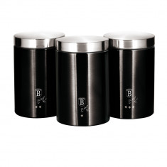 Set 3 recipiente pentru bucatarie Black Silver Berlinger Haus BH 6296