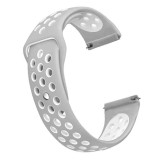 Cumpara ieftin Curea silicon compatibila Huawei Watch GT 2 46mm, Alb/Gri