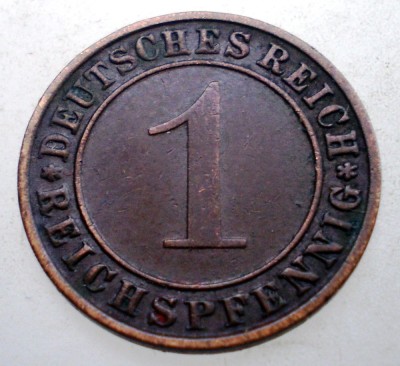 B.325 GERMANIA WEIMAR 1 REICHSPFENNIG 1936 D foto