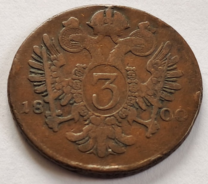 Austria, 3 Kreuzer 1800