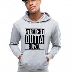 Hanorac Barbati Gri - Straight Outta Buzau - S