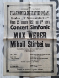 HST PM26 Afiș concert simfonic Filarmonica Botoșani 1957