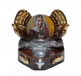Candela cu doua maini, Fecioara Maria cu pruncul IIsus Hristos, 17 cm, GXL046