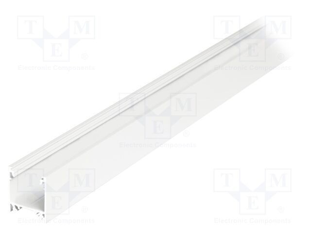 Profil aluminiu de suprafață pentru module LED, alb, 2m TOPMET LINEA20