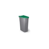 Cos gunoi modular, 25 Litri, Home Eco, gri si verde, Plastor Trading