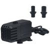 Pompă apă submersibilă acvariu vidaXL 1300 L/h, 15W, IPX8, Negru + 2 duze