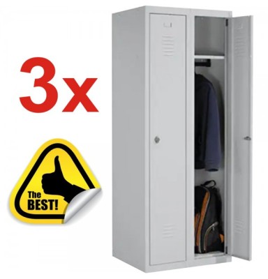 3x VESTIAR METALIC CU 2 USI 600x500x1800 mm (LxlxH), ZERO foto