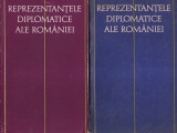 Carti: Reprezentantele diplomatice ale Romaniei - 2 Volume, Editie 1967-1971, 13x20 cm, romana, politica