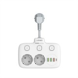 Prelungitor LDNIO SE2435, 2 prize, 3 X USB-A, 1X USB-C, incarcare rapida QC 3.0, 10A