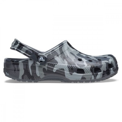 Saboti Crocs Classic Printed Camo Clog Gri - Slate Grey/Multi foto