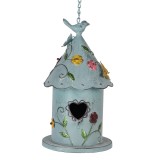 Cumpara ieftin Casuta Pasari metal multicolor 16x19x29 cm