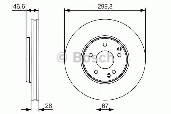 Disc frana MERCEDES C-CLASS T-Model (S203) (2001 - 2007) BOSCH 0 986 479 R79