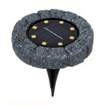 Lampa Led solara pentru gazon, Design Piatra Sparta, 11 cm