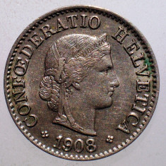 1.357 ELVETIA 5 RAPPEN 1908 B