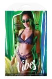 Set Lenjerie Fantasy Lingerie Sexy Bitch cu Bralette si Tanga cu Snururi, Negru