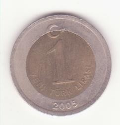 Turcia 1 yeni lira 2005, primul an de batere. foto