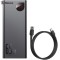POWER BANK Baseus Adaman Metal, 20000mAh, PD 3.0 + QC 3.0 65W, 2 x USB; 1 x USB Type-C, digital display pt. status baterie, total 3A, negru, &quot;PPIMDA-D
