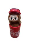 Cumpara ieftin Figurina LaBubu din plus, moale și pufoasă, maro, 25 cm, &icirc;n cutie CocaCola