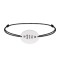 Master - Bratara personalizata snur pentru absolvire To teach is to love din argint 925